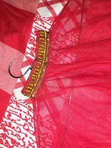Stunning Red net ponchu