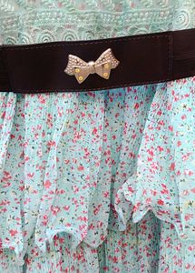 Blue 💙 Beautiful Dress With Belt