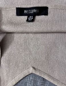 Chic Beige Knit Camisole Top