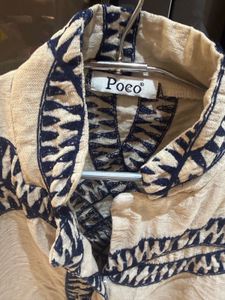 Stylish Beige &amp; Blue Printed Shirt
