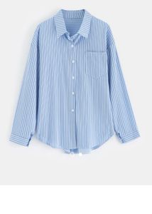 Striped Blue Button-Down Shirt