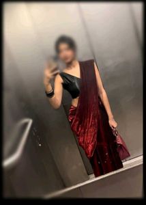 New Dual Shade Maroon Saree