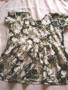 Stylish Green & White Printed Kurta