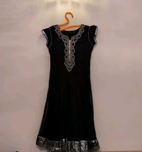 Sparkly Elegant Black Ethnic anarkali set