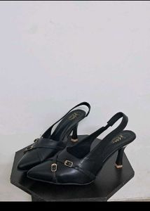 JM LOOK Black Pointed Stiletto Heels