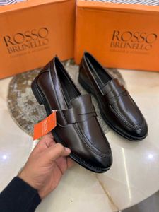 Rosso Brunello Leather Loafers