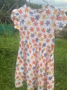 Cute Floral Print Mini Dress