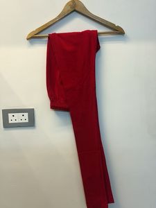 Red Cotton Leggings
