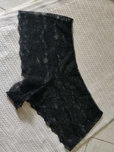 victoria's secret Black Lace High-Waisted Briefs