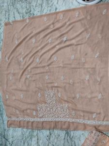 Peach Kashmiri Hand Work Suit set