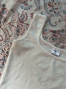 White Crop Tank Top