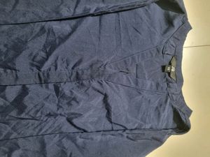 Trendy Navy Blue  Woman Shirt