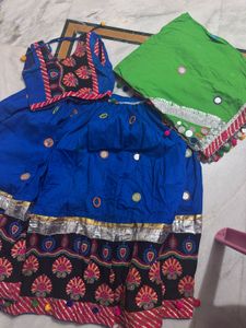 Blue Embroidered Lehenga Choli Set