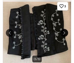 Embellished Black Corset Top