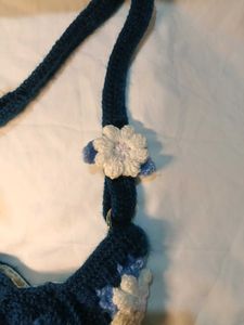 Handmade Crochet Flower Shoulder Bag