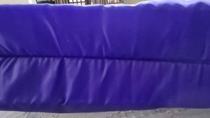 Purple and white synthetic Tote Bag