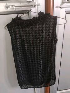 Elegant Sheer Black Top