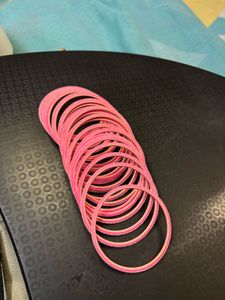 Pink Velvet Traditional Bangles Set 💗