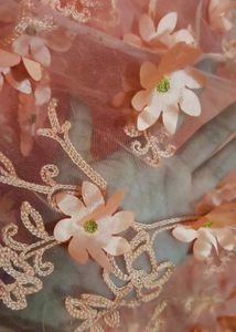 Stunning Peach Floral Gown