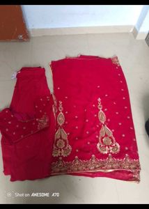 Vibrant Red Embroidered Lehenga Choli Set