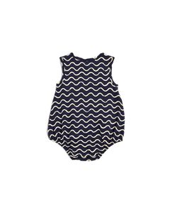 Cute Navy Wave Baby Romper