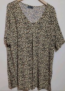 Brown Multi Printed Top For 46 Bust