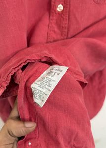Men's Gant Red Linen Shirt