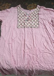 Pink Striped Saree