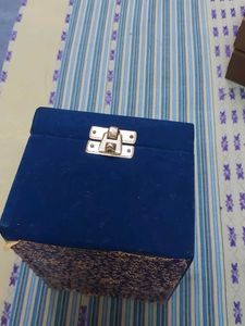 Blue Velvet Storage Box