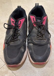 Campus Black & Pink Sneakers