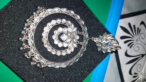 Ethnic Oxidized Silver Hoop Earrings