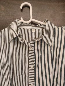 Price Drop! Korean Soft Striped Shirt Dress