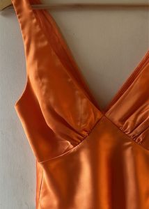 Satin V-Neck Ruched Tank Top