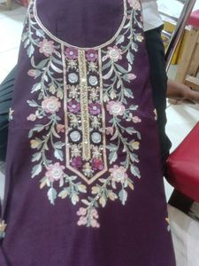 Embroidered Purple suit Set
