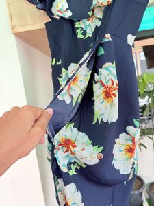 Floral Off-Shoulder Wrap Dress