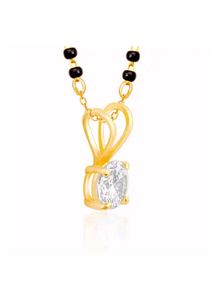 Elegant Gold Mangalsutra with Diamond Pendant