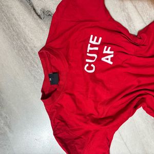 Cute AF Red Graphic Tee