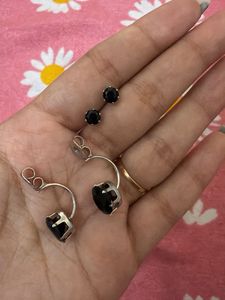 Elegant Black Stone Earrings