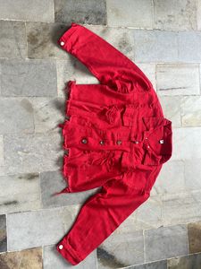 Red Ribbed Jacket