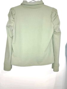 pastel green top