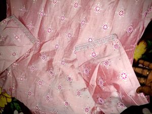 Embroidered Pink Silk Kurta with Tags