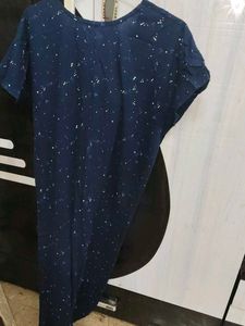 2 combo nighty Navy Blue Printed Kurta