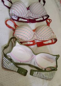 Striped Padded Bras (Set of 3)