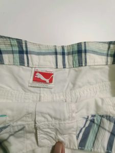 Puma White Cargo Shorts Size 30