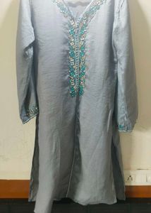 Embellished Grey Kurta