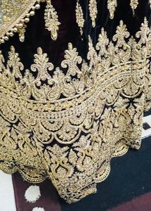 Wine Color Velvet Lehanga-choli