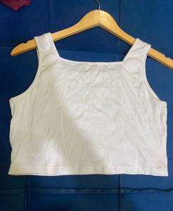 CAVA ATHLEISURE White Ribbed Tank Top