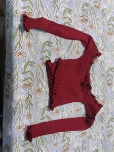 Off-Shoulder Ruffle Crop Top