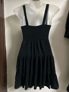 Black Button-Up Mini Dress