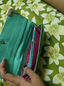 Wallet Light Green With Card Holder